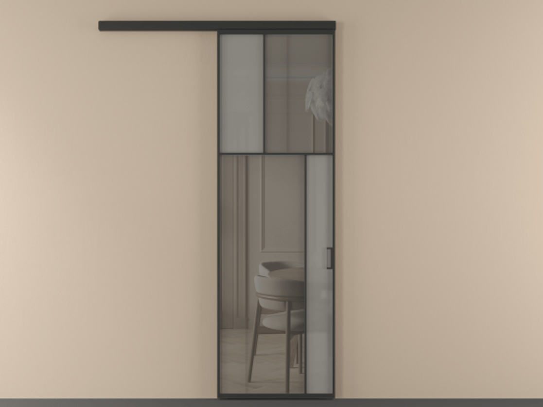 Перегородка Mosaic вдоль стены 1 створка АЛПР 041.23 Алюминий Черный Сатинированное серое стекло, триплекс, 6 мм + Прозрачное серое стекло, триплекс. Скрытый короб ЧЕР Цена 131390 ₽ . Фабрика дверей Волховец 8 (800) 551 43 19 Перегородка Mosaic вдоль стены 1 створка АЛПР 041.23 Алюминий Черный Сатинированное серое стекло, триплекс, 6 мм + Прозрачное серое стекло, триплекс Цена 131390 ₽ | Volhovec