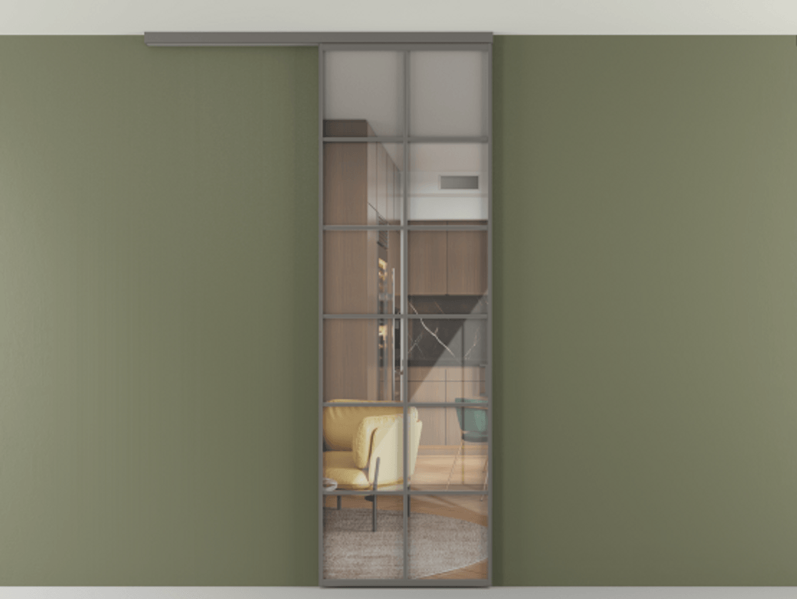 Перегородка Формато вдоль стены на потолок 1 створка АЛПР 040.05 Алюминий классический серый Рефлективное прозрачное стекло "Стопсол", калёное. Цена 114252 ₽ 1. Полотно 2 шт. (800/2100 мм)
2. Комплект установки раздвижной системы
3. Базовый комплект фурнитуры
4.Ручка Рондо. Фабрика дверей Волховец 8 (800) 551 43 19 Перегородка Формато вдоль стены на потолок 1 створка АЛПР 040.05 Алюминий классический серый Рефлективное прозрачное стекло "Стопсол", калёное Цена 114252 ₽ | Volhovec