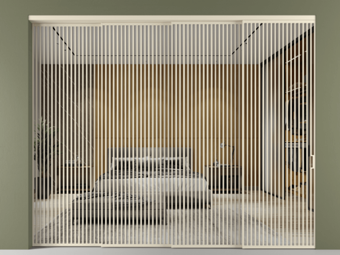 Перегородка Формато внутри проёма 4 створки с синхронным механизмом АЛПР 040.06 Алюминий бежево-серый Двустороннее зеркало, триплекс , триплекс 6 мм. Цена 777320 ₽ 1. Полотно 4 шт. (800/2100 мм)
2. Комплект установки раздвижной системы
3. Базовый комплект фурнитуры
4. Комплект фурнитуры телескопик синхро-3
5. Ручка Рондо. Фабрика дверей Волховец 8 (800) 551 43 19 Перегородка Формато внутри проёма 4 створки с синхронным механизмом АЛПР 040.06 Алюминий бежево-серый Двустороннее зеркало, триплекс , триплекс 6 мм Цена 777320 ₽ | Volhovec