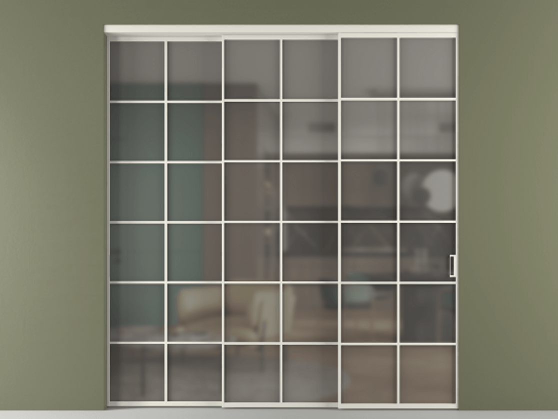 Перегородка Formato внутри проёма телескопик синхро 2 АЛПР 040.05 Алюминий Белый Сатинированное серое стекло, триплекс. Скрытый короб БЕЛ Цена 346360 ₽ 1. Полотно 3 шт. (800/2100 мм)
2. Комплект установки раздвижной системы
3. Базовый комплект фурнитуры
4. Комплект фурнитуры телескопик синхро-2
5.Ручка RONDO
. Фабрика дверей Волховец 8 (800) 551 43 19 Перегородка Formato внутри проёма телескопик синхро 2 АЛПР 040.05 Алюминий Белый Сатинированное серое стекло, триплекс Цена 346360 ₽ | Volhovec