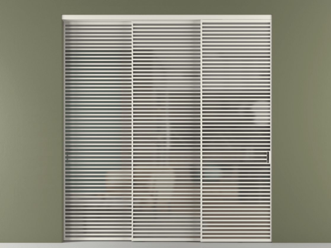 Перегородка Formato внутри проёма телескопик синхро 2 АЛПР 040.07 Алюминий Белый Сатинированное серое стекло, триплекс. Скрытый короб БЕЛ Цена 614200 ₽ 1. Полотно 3 шт. (800/2100 мм)
2. Комплект установки раздвижной системы
3. Базовый комплект фурнитуры
4. Комплект фурнитуры телескопик синхро-2
5.Ручка RONDO
. Фабрика дверей Волховец 8 (800) 551 43 19 Перегородка Formato внутри проёма телескопик синхро 2 АЛПР 040.07 Алюминий Белый Сатинированное серое стекло, триплекс Цена 614200 ₽ | Volhovec