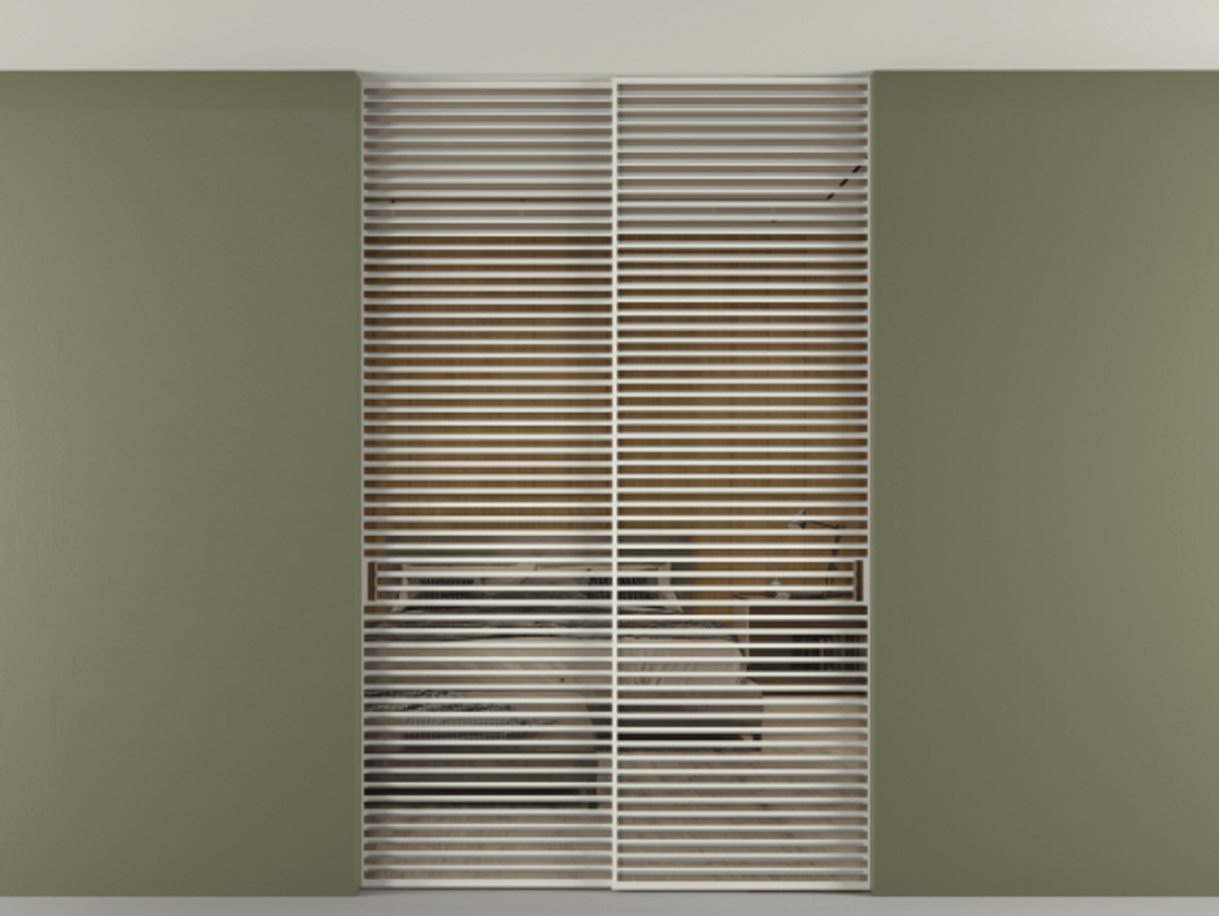 Перегородка Formato внутри проёма двустворчатая со скрытым креплением в потолок АЛПР 040.07 Алюминий Белый Рефлективное бронзовое стекло "Stopsol", калёное. Скрытый короб БЕЛ Цена 502860 ₽ 1. Полотно 2 шт. (800/2100 мм)
2. Комплект установки раздвижной системы
3. Базовый комплект фурнитуры
4. Ручка RONDO. Фабрика дверей Волховец 8 (800) 551 43 19 Перегородка Formato внутри проёма двустворчатая со скрытым креплением в потолок АЛПР 040.07 Алюминий Белый Рефлективное бронзовое стекло "Stopsol", калёное Цена 502860 ₽ | Volhovec