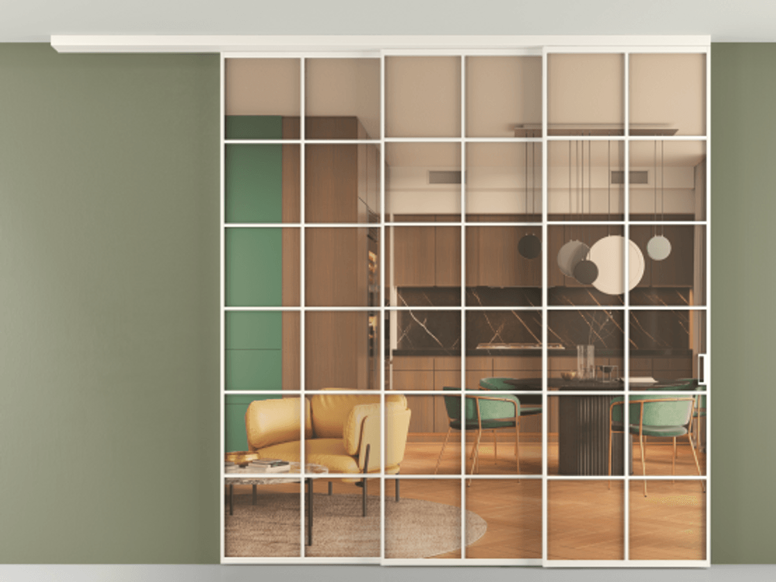 Перегородка Formato вдоль стены на потолок 3 створки с синхронным механизмом АЛПР 040.05 Алюминий пудровый белый Прозрачное оранжевое стекло, триплекс. Цена 471670 ₽ 1. Полотно 2 шт. (800/2100 мм)
2. Комплект установки раздвижной системы
3. Базовый комплект фурнитуры
4.Ручка RONDO
. Фабрика дверей Волховец 8 (800) 551 43 19 Перегородка Formato вдоль стены на потолок 3 створки с синхронным механизмом АЛПР 040.05 Алюминий пудровый белый Прозрачное оранжевое стекло, триплекс Цена 471670 ₽ | Volhovec