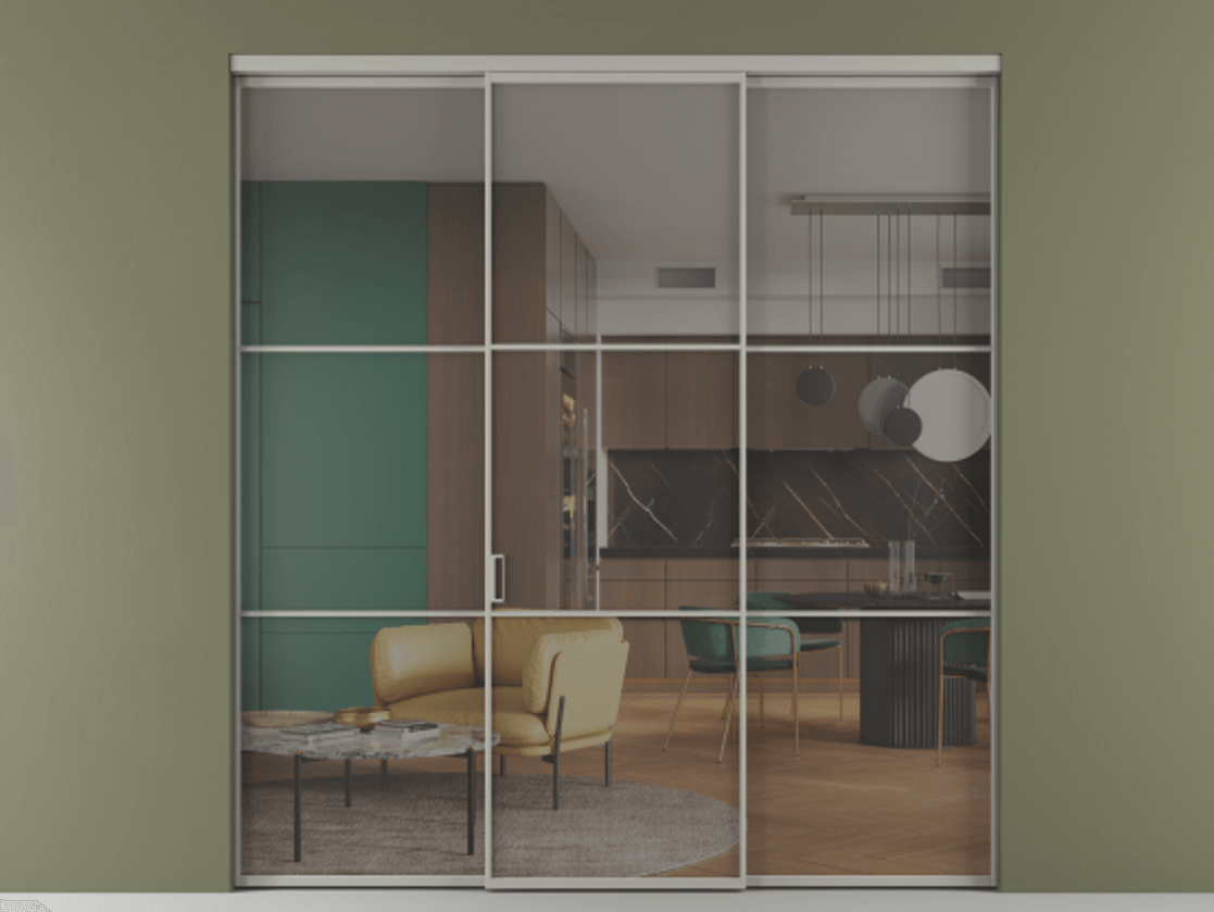 Перегородка Формато внутри проёма 3 створки АЛПР 040.03 Алюминий нейтральный серый Прозрачное серое стекло, триплекс. Цена 237275 ₽ 1. Полотно 3 шт. (800/2100 мм)
2. Комплект установки раздвижной системы
3. Базовый комплект фурнитуры
4.Ручка Рондо. Фабрика дверей Волховец 8 (800) 551 43 19 Перегородка Формато внутри проёма 3 створки АЛПР 040.03 Алюминий нейтральный серый Прозрачное серое стекло, триплекс Цена 237275 ₽ | Volhovec