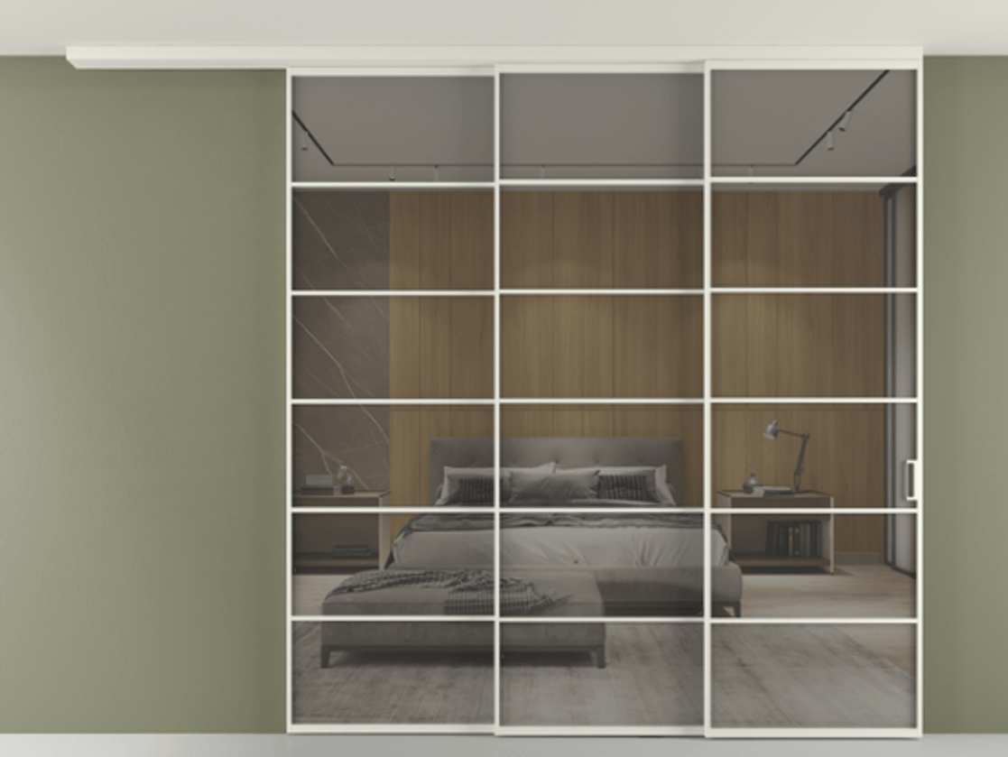 Перегородка Formato вдоль стены на потолок телескопик синхро 3 АЛПР 040.04 Алюминий Белый Рефлективное серое стекло "Stopsol", калёное, 6 мм. Скрытый короб БЕЛ Цена 447320 ₽ 1. Полотно 2 шт. (800/2100 мм)
2. Комплект установки раздвижной системы
3. Базовый комплект фурнитуры
4.Ручка RONDO
. Фабрика дверей Волховец 8 (800) 551 43 19 Перегородка Formato вдоль стены на потолок телескопик синхро 3 АЛПР 040.04 Алюминий Белый Рефлективное серое стекло "Stopsol", калёное, 6 мм Цена 447320 ₽ | Volhovec