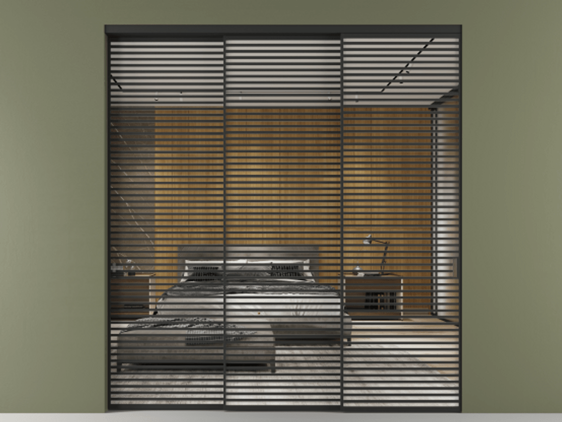 Перегородка Formato внутри проёма телескопик синхро 2 АЛПР 040.07 Алюминий Черный Двустороннее зеркало, триплекс , триплекс 6 мм. Скрытый короб ЧЕР Цена 552520 ₽ 1. Полотно 3 шт. (800/2100 мм)
2. Комплект установки раздвижной системы
3. Базовый комплект фурнитуры
4. Комплект фурнитуры телескопик синхро-2
5.Ручка RONDO
. Фабрика дверей Волховец 8 (800) 551 43 19 Перегородка Formato внутри проёма телескопик синхро 2 АЛПР 040.07 Алюминий Черный Двустороннее зеркало, триплекс , триплекс 6 мм Цена 552520 ₽ | Volhovec