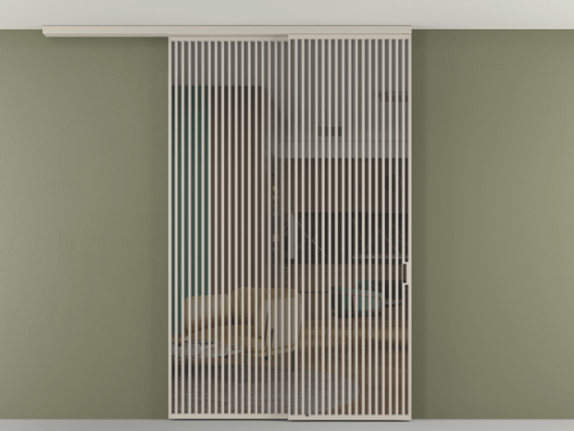 Перегородка Формато вдоль стены на потолок 2 створки с синхронным механизмом АЛПР 040.06 Алюминий светло-бежевый Прозрачное серое стекло, триплекс. Цена 450456 ₽ 1. Полотно 2 шт. (800/2100 мм)
2. Комплект установки раздвижной системы
3. Базовый комплект фурнитуры
4.Ручка Рондо. Фабрика дверей Волховец 8 (800) 551 43 19 Перегородка Формато вдоль стены на потолок 2 створки с синхронным механизмом АЛПР 040.06 Алюминий светло-бежевый Прозрачное серое стекло, триплекс Цена 450456 ₽ | Volhovec