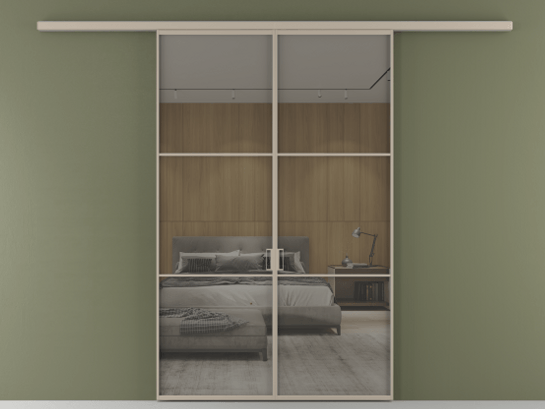 Перегородка Formato вдоль стены 2 створки АЛПР 040.03 Алюминий бисквитный Рефлективное серое стекло "Stopsol", калёное. Цена 249000 ₽ 1. Полотно 2 шт. (800/2100 мм)
2. Комплект установки раздвижной системы
3. Базовый комплект фурнитуры
4.Ручка RONDO
. Фабрика дверей Волховец 8 (800) 551 43 19 Перегородка Formato вдоль стены 2 створки АЛПР 040.03 Алюминий бисквитный Рефлективное серое стекло "Stopsol", калёное Цена 249000 ₽ | Volhovec