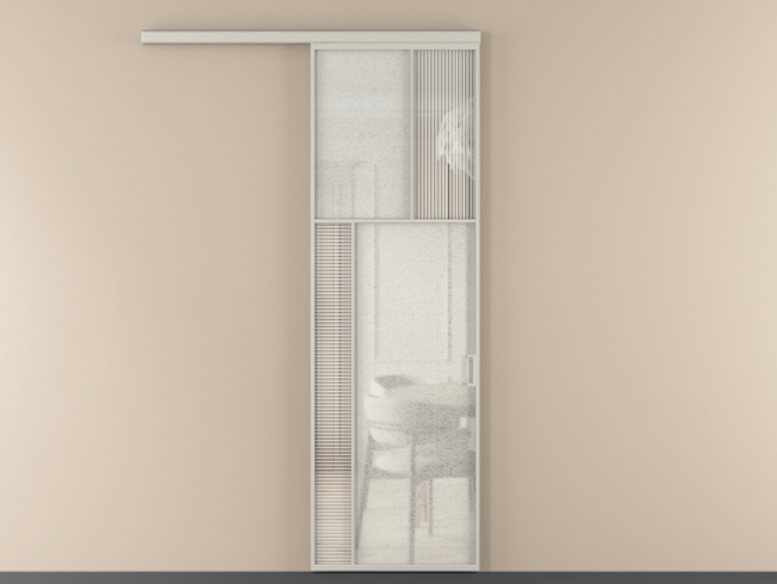 Перегородка Mosaic вдоль стены 1 створка АЛПР 041.22 Алюминий тёплый серый Рифлёное стекло "Дюна", триплекс, 6 мм + Фактурное стекло "Лёд", триплекс. Цена 145030 ₽ . Фабрика дверей Волховец 8 (800) 551 43 19 Перегородка Mosaic вдоль стены 1 створка АЛПР 041.22 Алюминий тёплый серый Рифлёное стекло "Дюна", триплекс, 6 мм + Фактурное стекло "Лёд", триплекс Цена 145030 ₽ | Volhovec