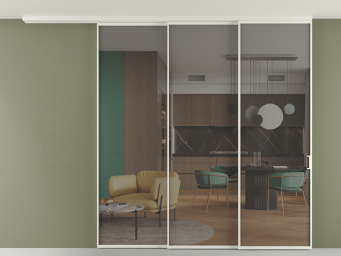 Перегородка Formato вдоль стены на потолок телескопик синхро 3 АЛПР 040.01 Алюминий Белый Прозрачное серое стекло, триплекс. Скрытый короб БЕЛ Цена 363632 ₽ 1. Полотно 2 шт. (800/2100 мм)
2. Комплект установки раздвижной системы
3. Базовый комплект фурнитуры
4.Ручка RONDO
. Фабрика дверей Волховец 8 (800) 551 43 19 Перегородка Formato вдоль стены на потолок телескопик синхро 3 АЛПР 040.01 Алюминий Белый Прозрачное серое стекло, триплекс Цена 363632 ₽ | Volhovec