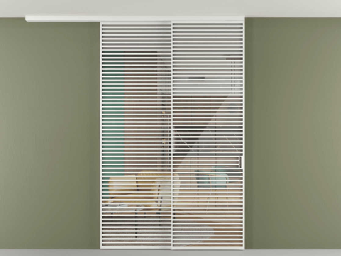 Перегородка Формато вдоль стены на потолок 2 створки с синхронным механизмом АЛПР 040.07 Алюминий белоснежный Рефлективное прозрачное стекло "Стопсол", калёное. Цена 463256 ₽ 1. Полотно 2 шт. (800/2100 мм)
2. Комплект установки раздвижной системы
3. Базовый комплект фурнитуры
4.Ручка Рондо. Фабрика дверей Волховец 8 (800) 551 43 19 Перегородка Формато вдоль стены на потолок 2 створки с синхронным механизмом АЛПР 040.07 Алюминий белоснежный Рефлективное прозрачное стекло "Стопсол", калёное Цена 463256 ₽ | Volhovec