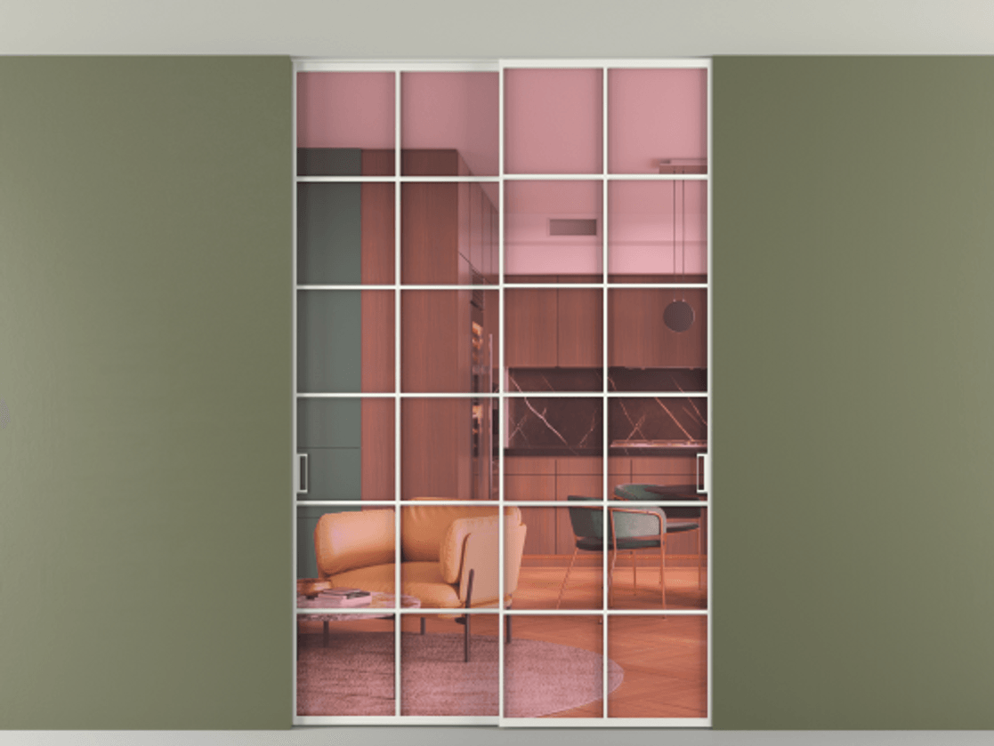 Перегородка Формато внутри проёма скрытое крепление в потолок 2 створки АЛПР 040.05 Алюминий светло-серый Прозрачное розовое стекло, триплекс. Цена 261085 ₽ 1. Полотно 2 шт. (800/2100 мм)
2. Комплект установки раздвижной системы
3. Базовый комплект фурнитуры
4. Ручка RONDO. Фабрика дверей Волховец 8 (800) 551 43 19 Перегородка Формато внутри проёма скрытое крепление в потолок 2 створки АЛПР 040.05 Алюминий светло-серый Прозрачное розовое стекло, триплекс Цена 261085 ₽ | Volhovec