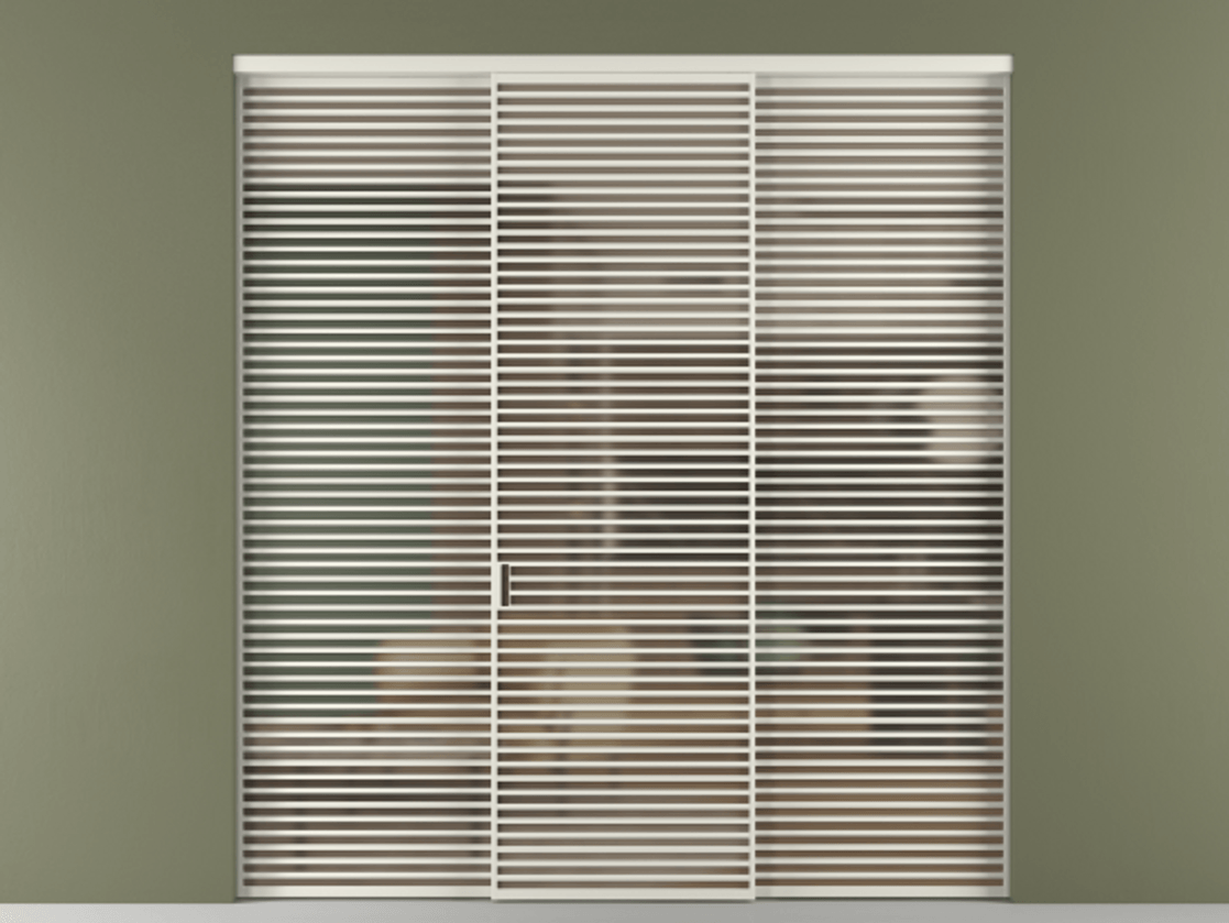 Перегородка Formato внутри проёма 3 створки АЛПР 040.07 Алюминий Белый Сатинированное бронзовое стекло, триплекс. Скрытый короб БЕЛ Цена 437900 ₽ 1. Полотно 3 шт. (800/2100 мм)
2. Комплект установки раздвижной системы
3. Базовый комплект фурнитуры
4.Ручка RONDO. Фабрика дверей Волховец 8 (800) 551 43 19 Перегородка Formato внутри проёма 3 створки АЛПР 040.07 Алюминий Белый Сатинированное бронзовое стекло, триплекс Цена 437900 ₽ | Volhovec