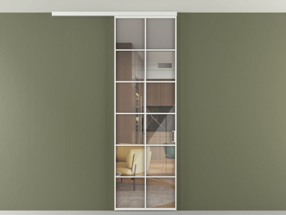 Перегородка Формато вдоль стены на потолок 1 створка АЛПР 040.05 Алюминий белоснежный Рефлективное прозрачное стекло "Стопсол", калёное. Цена 114252 ₽ 1. Полотно 2 шт. (800/2100 мм)
2. Комплект установки раздвижной системы
3. Базовый комплект фурнитуры
4.Ручка Рондо. Фабрика дверей Волховец 8 (800) 551 43 19 Перегородка Формато вдоль стены на потолок 1 створка АЛПР 040.05 Алюминий белоснежный Рефлективное прозрачное стекло "Стопсол", калёное Цена 114252 ₽ | Volhovec