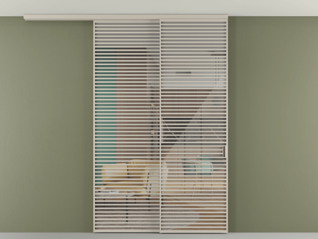 Перегородка Формато вдоль стены на потолок 2 створки с синхронным механизмом АЛПР 040.07 Алюминий светло-бежевый Рефлективное прозрачное стекло "Стопсол", калёное. Цена 463256 ₽ 1. Полотно 2 шт. (800/2100 мм)
2. Комплект установки раздвижной системы
3. Базовый комплект фурнитуры
4.Ручка Рондо. Фабрика дверей Волховец 8 (800) 551 43 19 Перегородка Формато вдоль стены на потолок 2 створки с синхронным механизмом АЛПР 040.07 Алюминий светло-бежевый Рефлективное прозрачное стекло "Стопсол", калёное Цена 463256 ₽ | Volhovec