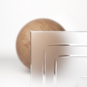 Сатинированное стекло с гравировкой "Грани", триплекс, 7 мм