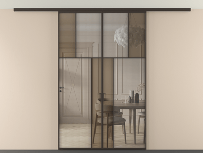 Алюминевая перегородка vdp2_2_ААН_MS+Бронза триплекс_new. Цвет Алюминий антрацит. Материал Алюминий в эмали. Коллекция Перегородка Mosaic вдоль стены на потолок двустворчатая. Фото. Алюминевая перегородка vdp2_2_ААН_MS+Бронза триплекс_new. Цвет Алюминий антрацит. Материал Алюминий в эмали. Коллекция Перегородка Mosaic вдоль стены на потолок двустворчатая. Картинка.