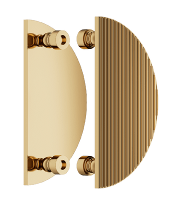 Ручки для межкомнатных дверей Ручка дверная Элеонора Курво. Цвет Полированное золото PVD. Коллекция Элеонора Курво. Фото. Ручки для дверей Ручка дверная Элеонора Курво. Цвет Полированное золото PVD. Коллекция Элеонора Курво. Картинка.