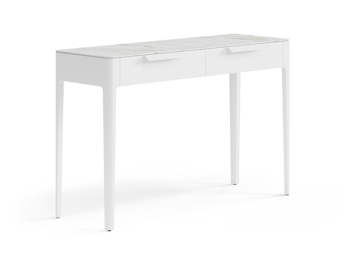 Мебель Консоль Piega 2 ящика. Цвет Матовый белоснежный. Материал Гладкая эмаль. Коллекция Консоль Piega 2 ящика. Фото. Мебель Консоль Piega 2 ящика. Цвет Матовый белоснежный. Материал Гладкая эмаль. Коллекция Консоль Piega 2 ящика. Картинка.