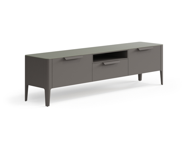 Мебель ТВ тумба Piega. Цвет Матовый антрацит. Материал Гладкая эмаль. Коллекция ТВ тумба Piega. Фото. Мебель ТВ тумба Piega. Цвет Матовый антрацит. Материал Гладкая эмаль. Коллекция ТВ тумба Piega. Картинка.