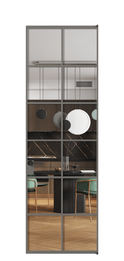 Межкомнатная дверь АЛПЛ040.05 Crystalvision АКЛС. Цвет Алюминий классический серый. Материал Алюминий в эмали. Коллекция Formato. Фото. Дверь межкомнатная АЛПЛ040.05 Crystalvision АКЛС. Цвет Алюминий классический серый. Материал Алюминий в эмали. Коллекция Formato. Картинка.