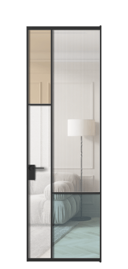 Межкомнатная дверь АЛПЛ041.13 ЧРН 4 стекла. Цвет Алюминий Черный. Материал Алюминий. Коллекция Мозаик. Фото. Дверь межкомнатная АЛПЛ041.13 ЧРН 4 стекла. Цвет Алюминий Черный. Материал Алюминий. Коллекция Мозаик. Картинка.