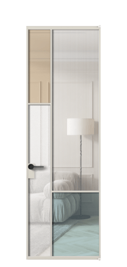 Межкомнатная дверь АЛПЛ041.13 АОС 4 стекла. Цвет Алюминий облачно-серый. Материал Алюминий в эмали. Коллекция Mosaic. Фото. Дверь межкомнатная АЛПЛ041.13 АОС 4 стекла. Цвет Алюминий облачно-серый. Материал Алюминий в эмали. Коллекция Mosaic. Картинка.