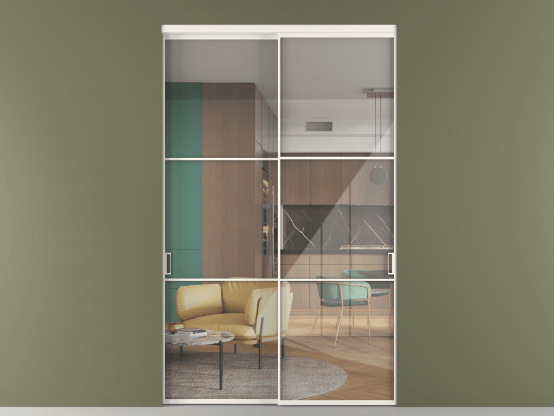 Алюминевая перегородка vn2_03_ Алюминий пудровый белый Stopsol Clear. Цвет Алюминий пудровый белый. Материал Алюминий в эмали. Коллекция Перегородка Формато внутри проёма 2 створки. Фото. Алюминевая перегородка vn2_03_ Алюминий пудровый белый Stopsol Clear. Цвет Алюминий пудровый белый. Материал Алюминий в эмали. Коллекция Перегородка Формато внутри проёма 2 створки. Картинка.