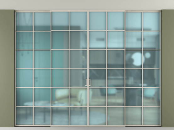 Алюминевая перегородка АЛПР 040.05_АСБЖ_САТ ГОЛ_new. Цвет Алюминий светло-бежевый. Материал Алюминий в эмали. Коллекция Перегородка Формато внутри проёма скрытое крепление в потолок 4 створки. Фото. Алюминевая перегородка АЛПР 040.05_АСБЖ_САТ ГОЛ_new. Цвет Алюминий светло-бежевый. Материал Алюминий в эмали. Коллекция Перегородка Формато внутри проёма скрытое крепление в потолок 4 створки. Картинка.