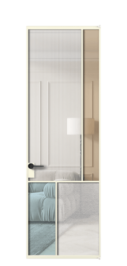 Межкомнатная дверь АЛПЛ041.21 АМБ 4 стекла. Цвет Алюминий молочно-белый. Материал Алюминий в эмали. Коллекция Мозаик. Фото. Дверь межкомнатная АЛПЛ041.21 АМБ 4 стекла. Цвет Алюминий молочно-белый. Материал Алюминий в эмали. Коллекция Мозаик. Картинка.