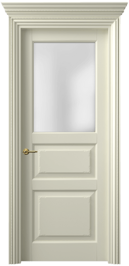 Дверь межкомнатная 6232 БМБ САТ. Цвет Бук молочно-белый. Материал Массив бука эмаль. Коллекция Royal. Картинка.