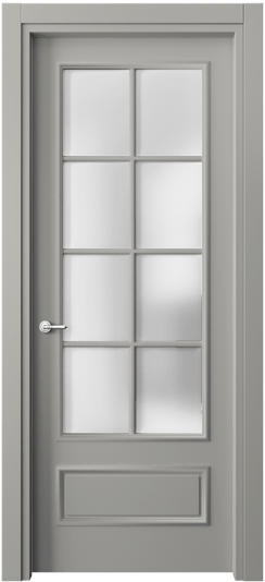 Межкомнатная дверь 8112 МНСР САТ. Цвет Матовый нейтральный серый. Материал Гладкая эмаль. Коллекция Paris. Фото. Дверь межкомнатная 8112 МНСР САТ. Цвет Матовый нейтральный серый. Материал Гладкая эмаль. Коллекция Paris. Картинка.