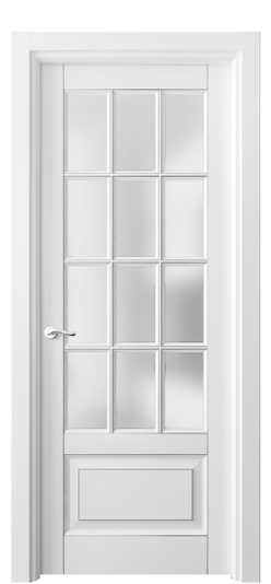 Дверь межкомнатная 0728 ББЛС САТ. Цвет Бук белоснежный с серебром. Материал Массив бука эмаль с патиной. Коллекция Lignum. Картинка.