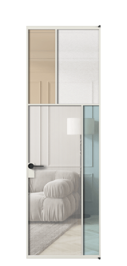 Межкомнатная дверь АЛПЛ041.23 АСР 4 стекла. Цвет Алюминий серый. Материал Алюминий в эмали. Коллекция Mosaic. Фото. Дверь межкомнатная АЛПЛ041.23 АСР 4 стекла. Цвет Алюминий серый. Материал Алюминий в эмали. Коллекция Mosaic. Картинка.