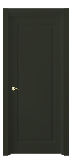 Дверь межкомнатная 0701 Коричнево-зелёный RAL 6008. Цвет RAL. Материал Массив бука эмаль. Коллекция Lignum. Картинка.
