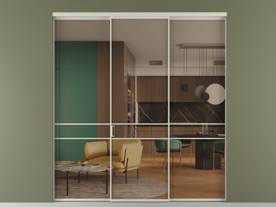 Алюминевая перегородка vn1+2_02_ Алюминий тёплый серый Бронза прозрачное. Цвет Алюминий тёплый серый. Материал Алюминий в эмали. Коллекция Перегородка Формато внутри проёма 3 створки. Фото. Алюминевая перегородка vn1+2_02_ Алюминий тёплый серый Бронза прозрачное. Цвет Алюминий тёплый серый. Материал Алюминий в эмали. Коллекция Перегородка Формато внутри проёма 3 створки. Картинка.