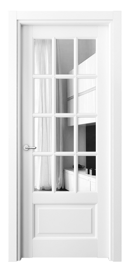 Дверь межкомнатная 6313 ББЛ ЗЕР. Цвет Бук белоснежный. Материал Массив бука эмаль. Коллекция Toscana Grigliato. Картинка.