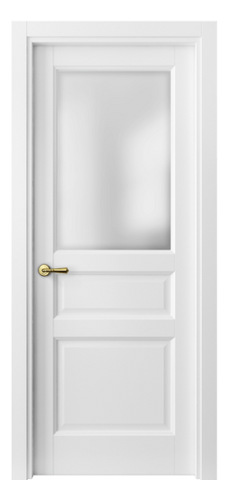 Дверь межкомнатная 1432 БШ САТ. Цвет Белый шёлк. Материал Ciplex ламинатин. Коллекция Galant. Картинка.