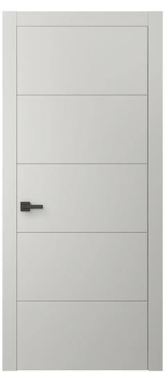 Дверь межкомнатная 8043 МСР . Цвет Матовый серый. Материал Гладкая эмаль. Коллекция Linea. Картинка.
