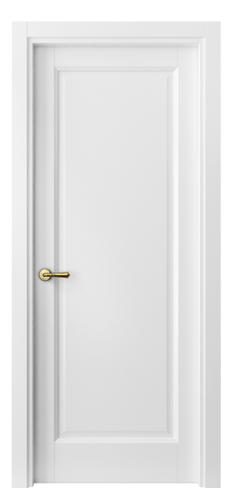 Дверь межкомнатная 1401 БШ. Цвет Белый шёлк. Материал Ciplex ламинатин. Коллекция Galant. Картинка.