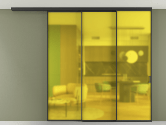 Алюминевая перегородка АЛПР 040.01_ЧРН_САТ ЖЕЛ_new. Цвет Алюминий Черный. Материал Алюминий. Коллекция Перегородка Формато вдоль стены на потолок 3 створки с синхронным механизмом. Фото. Алюминевая перегородка АЛПР 040.01_ЧРН_САТ ЖЕЛ_new. Цвет Алюминий Черный. Материал Алюминий. Коллекция Перегородка Формато вдоль стены на потолок 3 створки с синхронным механизмом. Картинка.