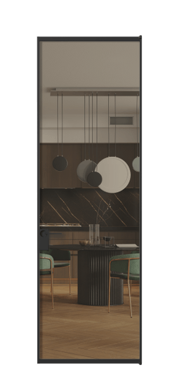 Межкомнатная дверь АЛПЛ040.01 Бронза триплекс ЧЕР. Цвет Алюминий Черный. Материал Алюминий. Коллекция Formato. Фото. Дверь межкомнатная АЛПЛ040.01 Бронза триплекс ЧЕР. Цвет Алюминий Черный. Материал Алюминий. Коллекция Formato. Картинка.