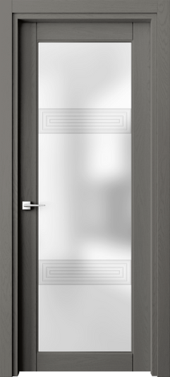 Дверь межкомнатная 6112 ДКЛС САТ. Цвет Дуб классический серый. Материал Массив дуба эмаль. Коллекция Ego. Картинка.