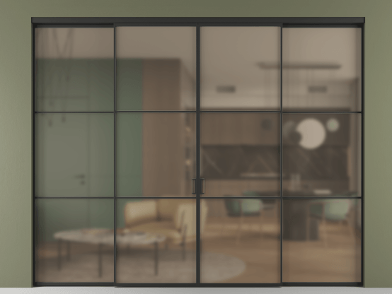 Алюминевая перегородка vn2+2_03 Бронза сатин триплекс ЧЕР. Цвет Алюминий Черный. Материал Алюминий. Коллекция Перегородка Formato внутри проёма 4 створки. Фото. Алюминевая перегородка vn2+2_03 Бронза сатин триплекс ЧЕР. Цвет Алюминий Черный. Материал Алюминий. Коллекция Перегородка Formato внутри проёма 4 створки. Картинка.