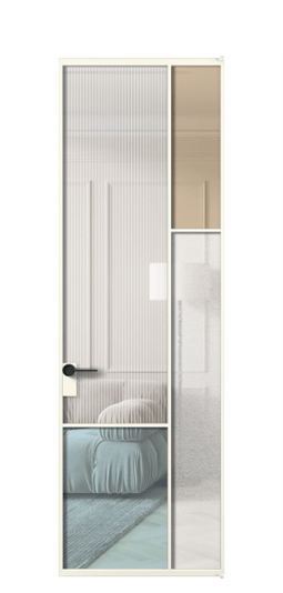 Межкомнатная дверь АЛПЛ041.12 АЖМ 4 стекла. Цвет Алюминий жемчужный. Материал Алюминий в эмали. Коллекция Mosaic. Фото. Дверь межкомнатная АЛПЛ041.12 АЖМ 4 стекла. Цвет Алюминий жемчужный. Материал Алюминий в эмали. Коллекция Mosaic. Картинка.