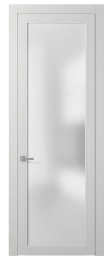 Дверь межкомнатная 2102 МБЛ САТ. Цвет Матовый белоснежный. Материал Гладкая эмаль. Коллекция Planum. Картинка.