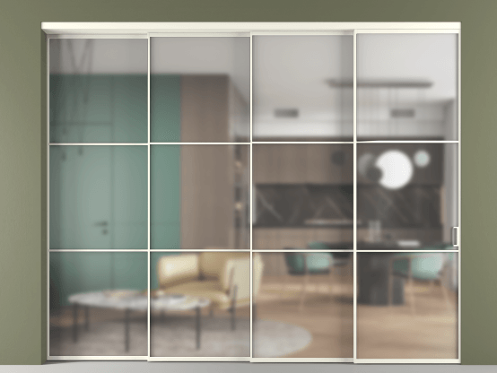 Алюминевая перегородка АЛПР 040.03_АЖМ_Matelux Crystalvision_new. Цвет Алюминий жемчужный. Материал Алюминий в эмали. Коллекция Перегородка Формато внутри проёма 4 створки с синхронным механизмом. Фото. Алюминевая перегородка АЛПР 040.03_АЖМ_Matelux Crystalvision_new. Цвет Алюминий жемчужный. Материал Алюминий в эмали. Коллекция Перегородка Формато внутри проёма 4 створки с синхронным механизмом. Картинка.