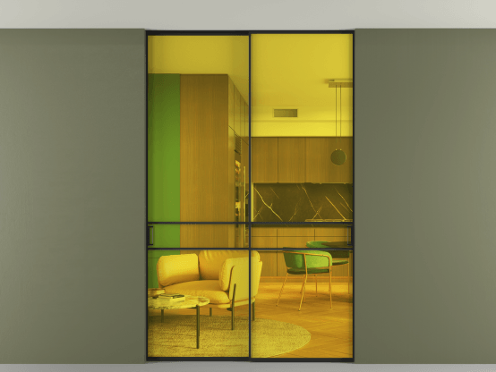 Алюминевая перегородка АЛПР 040.02_ЧРН_ПРОЗ ЖЕЛ_new. Цвет Алюминий Черный. Материал Алюминий. Коллекция Перегородка Формато внутри проёма скрытое крепление в потолок 2 створки. Фото. Алюминевая перегородка АЛПР 040.02_ЧРН_ПРОЗ ЖЕЛ_new. Цвет Алюминий Черный. Материал Алюминий. Коллекция Перегородка Формато внутри проёма скрытое крепление в потолок 2 створки. Картинка.