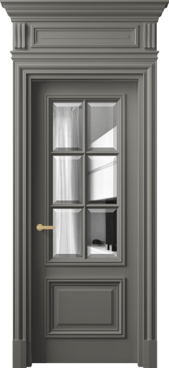 Дверь межкомнатная 7312 БКЛС ДВ ЗЕР Ф. Цвет Бук классический серый. Материал Массив бука эмаль. Коллекция Antique. Картинка.