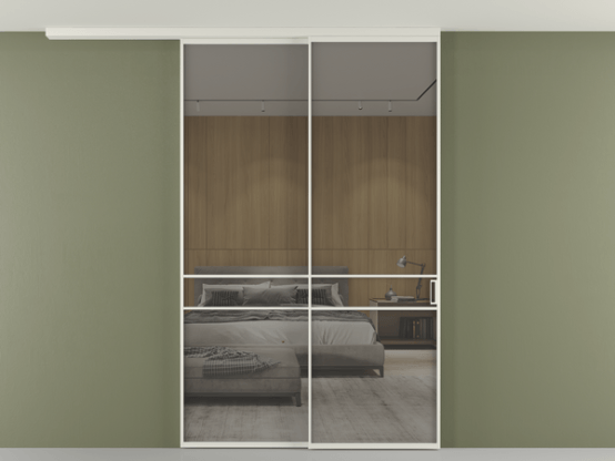 Алюминевая перегородка pv2_2_02 Stopsol Grey прозрачное БЕЛ. Цвет Алюминий Белый. Материал Алюминий. Коллекция Перегородка Формато вдоль стены на потолок 2 створки с синхронным механизмом. Фото. Алюминевая перегородка pv2_2_02 Stopsol Grey прозрачное БЕЛ. Цвет Алюминий Белый. Материал Алюминий. Коллекция Перегородка Формато вдоль стены на потолок 2 створки с синхронным механизмом. Картинка.